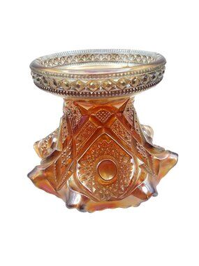 Imperial Carnival Glass Punch Bowl Base Marigold Fashion Hobnail Antique 1910